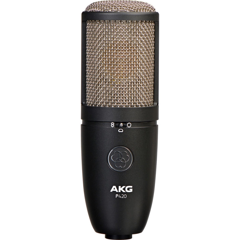 Micro AKG P420 (Tần số 20Hz - 20kHz, Độ nhạy 28mV/Pa thu âm livestream)
