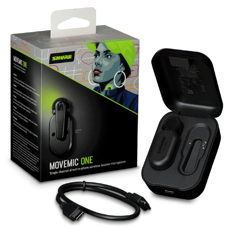 Micro Gài Áo Shure MoveMic One, Pin 24h, Bluetooth 5.0, Hỗ Trợ Máy Ảnh, APP ShurePlus MOTIV (Thu Âm, Trợ Giảng)-4