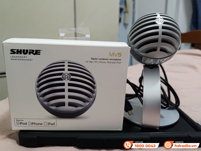 Với Micro Shure MV5