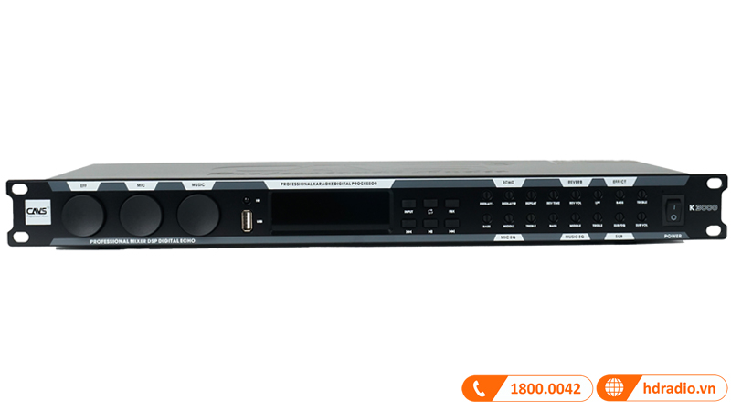 Vang cơ CAVS K3000, Bluetooth 5.0, Optical, USB, Tích Hợp Equalizer Micro và Music, Feedback 3 chế độ-1