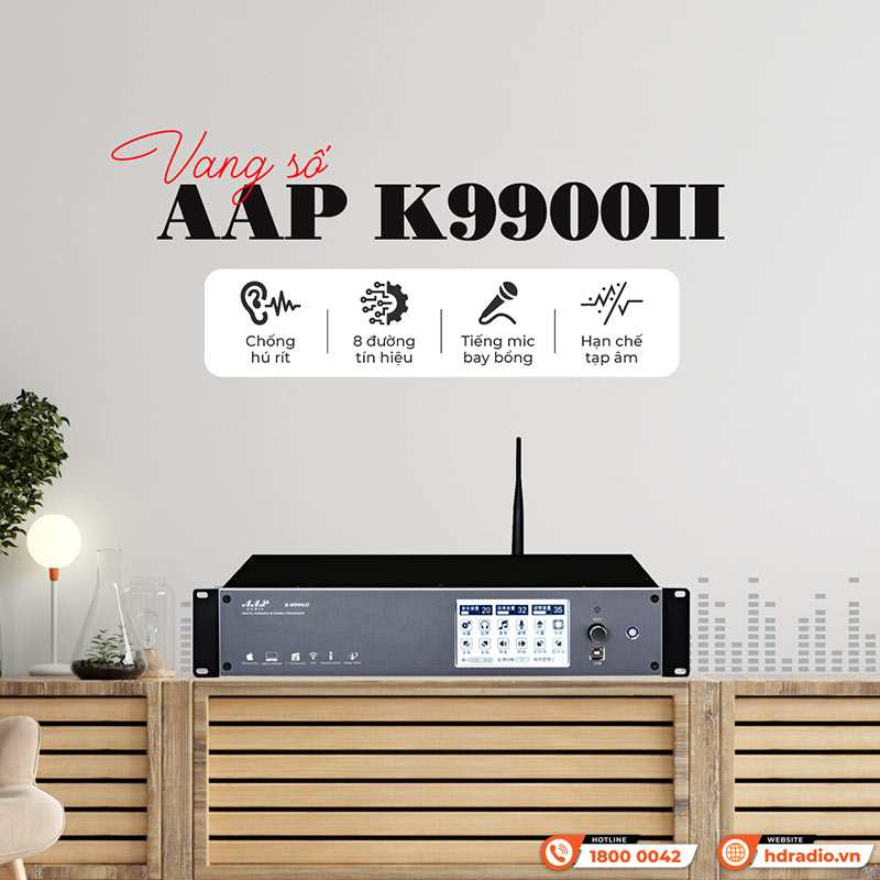 Vang số AAP K9900II, Chống Hú Rít, 8CH, Optical, Cảm ứng-1