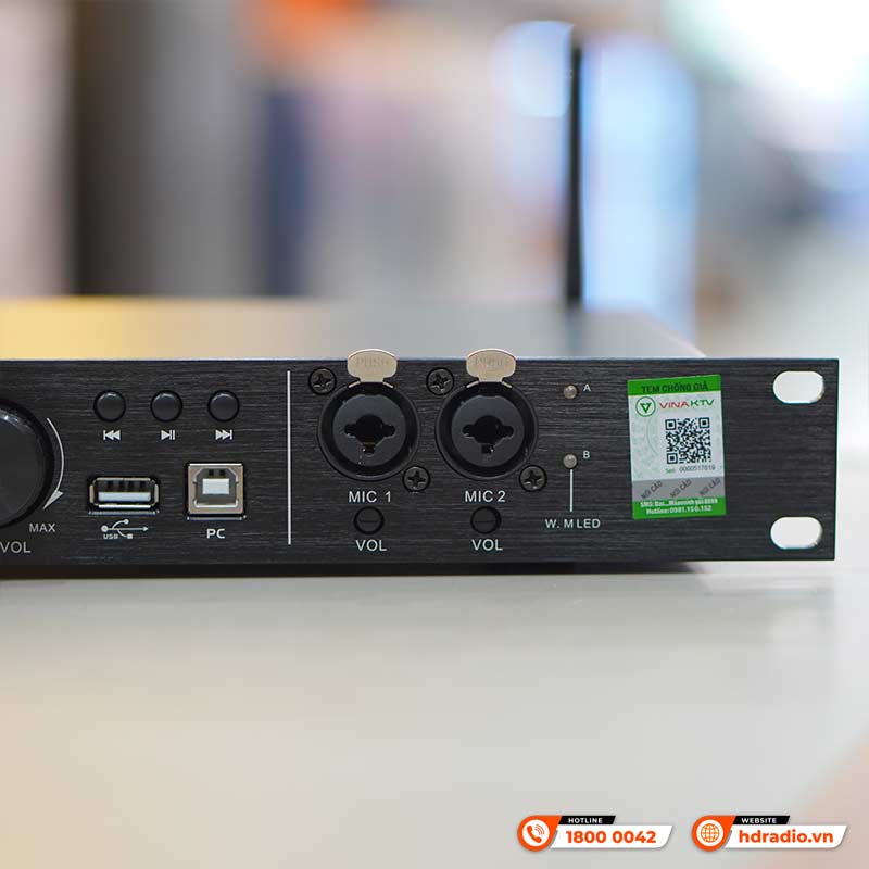 Vang số AM 9800 Pro, Chống Hú, Echo Reverb, Cổng Quang, ARC-7