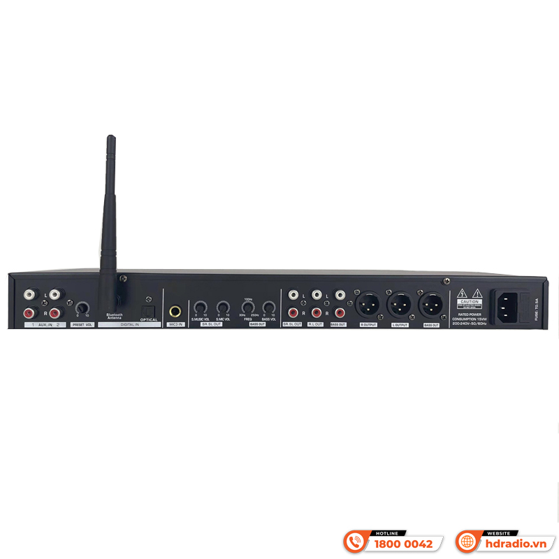 Vang cơ AM K9800, Echo, USB, Bluetooth, Optical-4