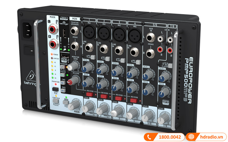 bo tien khuech dai Ban mixer Behringer PMP 500MP3