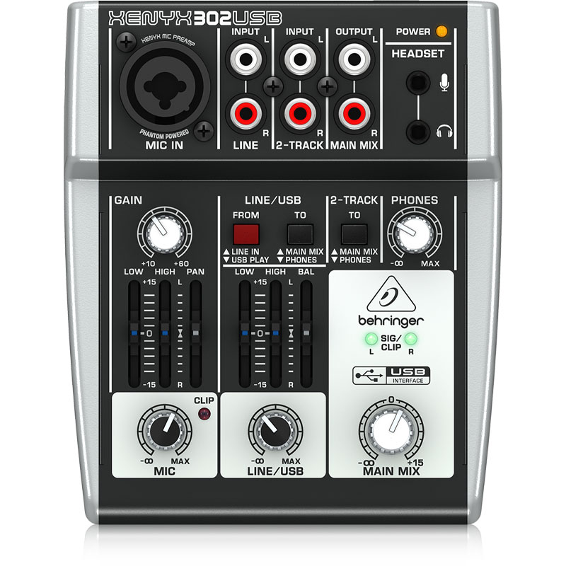 Bàn mixer Behringer Xenyx 302USB, 5 Kênh