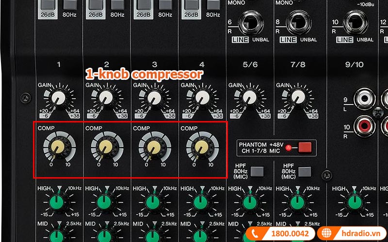 Bộ nén một núm Bàn Mixer Yamaha MG12X CV Bộ nén một núm Bàn Mixer Yamaha MG12X CV