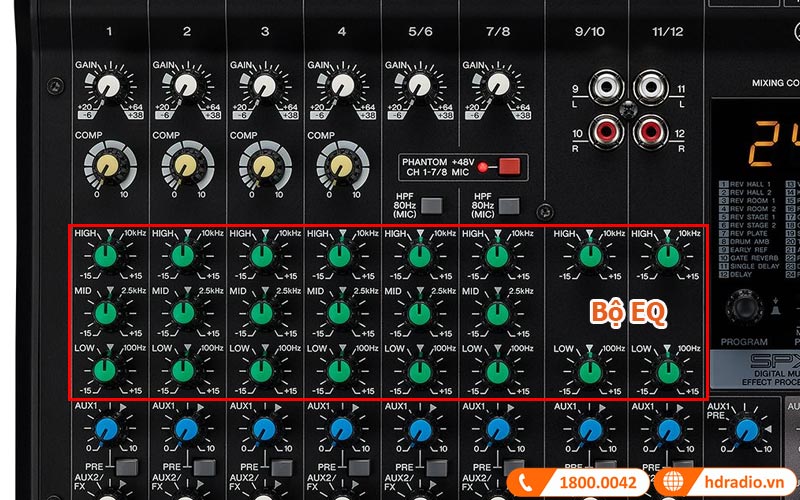 Bộ EQ Bàn Mixer Yamaha MG12X CV Bộ EQ Bàn Mixer Yamaha MG12X CV