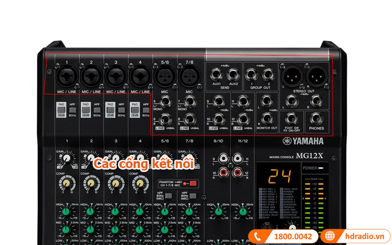 Kết nối Bàn Mixer Yamaha MG12X CV Kết nối Bàn Mixer Yamaha MG12X CV