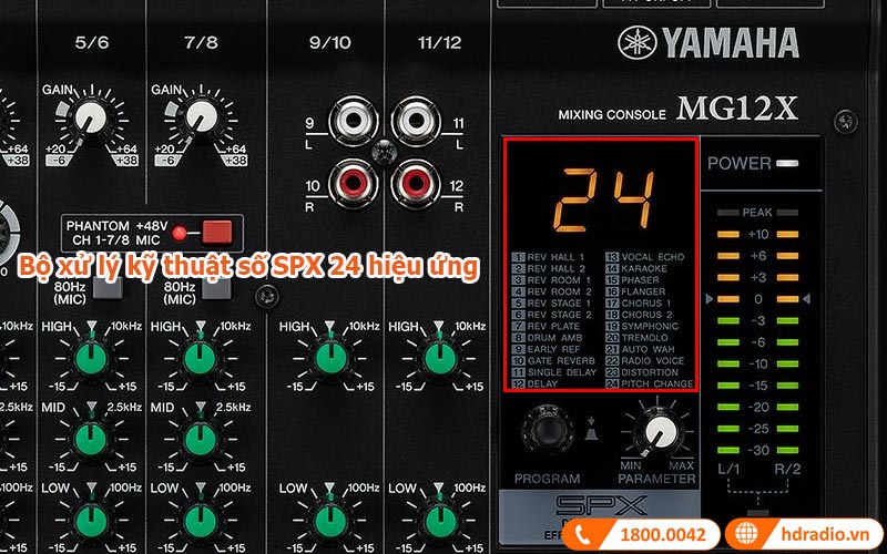 Bàn Mixer Yamaha MG12X CV Bộ SPX 24 hiệu ứng