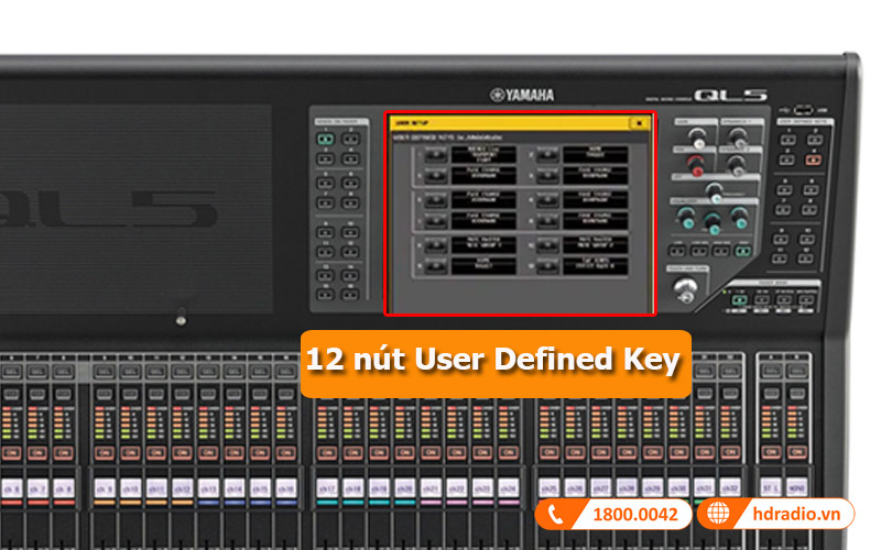Nút User Defined Key mixer yamaha QL5