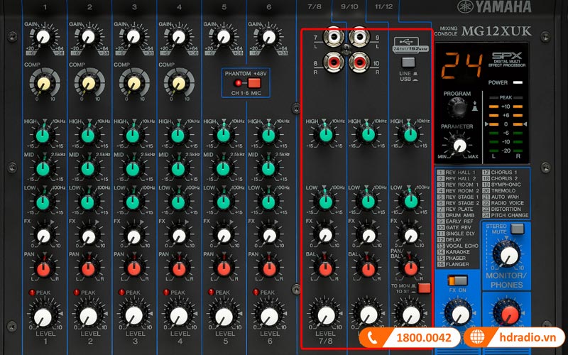 Bàn Mixer Yamaha MG12XUK