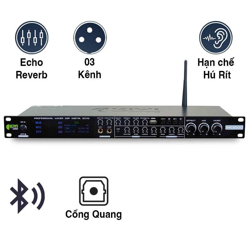 Vang Cơ Kiwi VK3000, Optical, Echo + Reverb