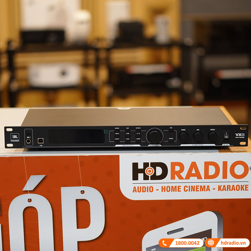 Vang số JBL VX8 chính hãng Ba Sao, Chống hú Rít, 6CH, DSP, Optical-1