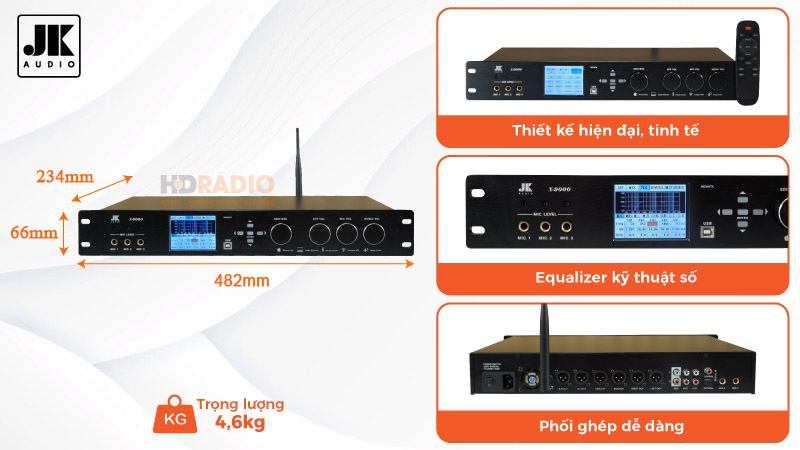 Vang số JKaudio X9000 thông số
