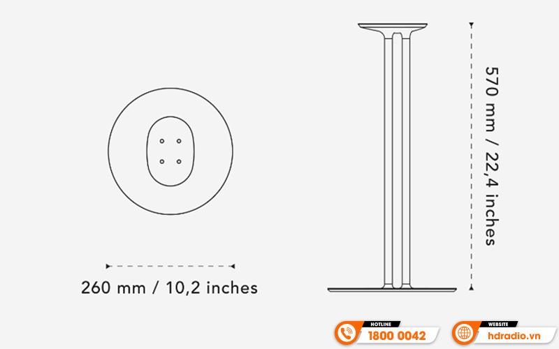 Chân loa Devialet Phantom II Tree Chân loa Devialet Phantom II Tree