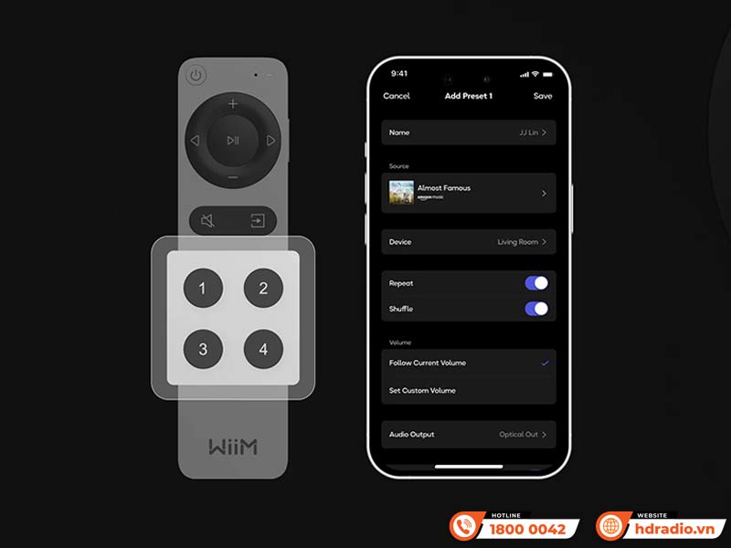 Điều khiển từ xa WiiM Voice Remote 2