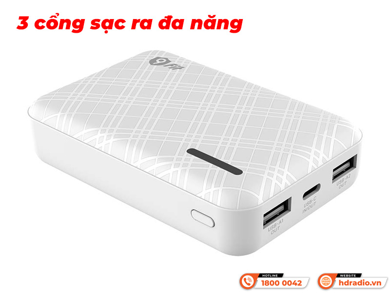 Sạc dự phòng 9FIT Lite 10,000mAh /3.7V Li-Polymer - 9PL1