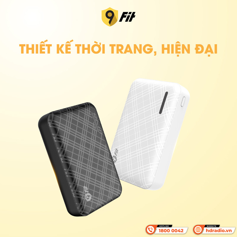 Sạc dự phòng 9FIT Lite 10,000mAh /3.7V Li-Polymer - 9PL1
