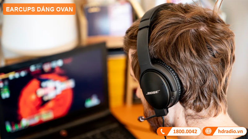 Kiểu dáng ovan - Tai nghe Bose Quietcomfort 35 II Gaming