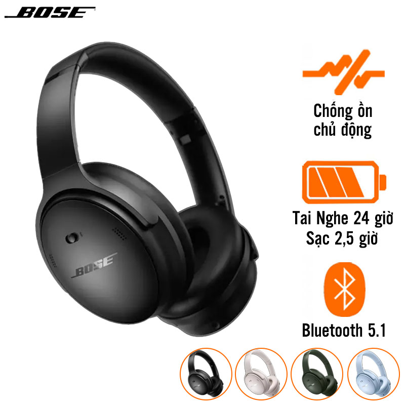 Tai Nghe Bose QuietComfort Headphones, Bluetooth 5.1, Chống Ồn