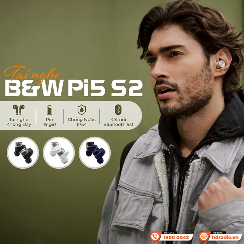 Tai Nghe B&W Pi5 S2 (Không Dây, Chống Ồn, Pin 19 Giờ, IP54, Bluetooth 5.0)-15