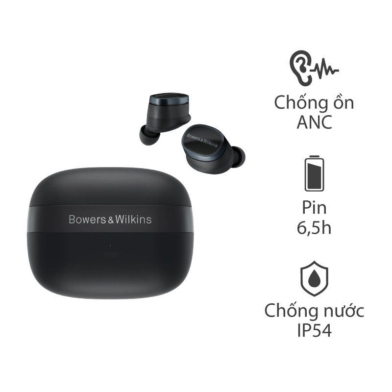 Tai nghe B&W Pi8 (Không Dây, Chống Ồn, Bluetooth 5.4, IP54, Pin 6,5 Giờ)