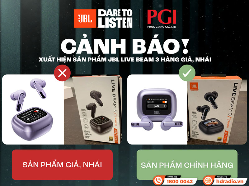 phan biet tai nghe jbl live beam 3 that gia moi nhat