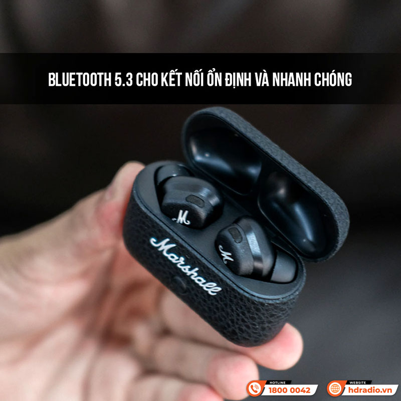 Tai Nghe Không Dây Marshall Motif II (2) A.N.C, Chống Ồn, Pin 6 Giờ, Chống Nước IPX5, Bluetooth 5.3-13