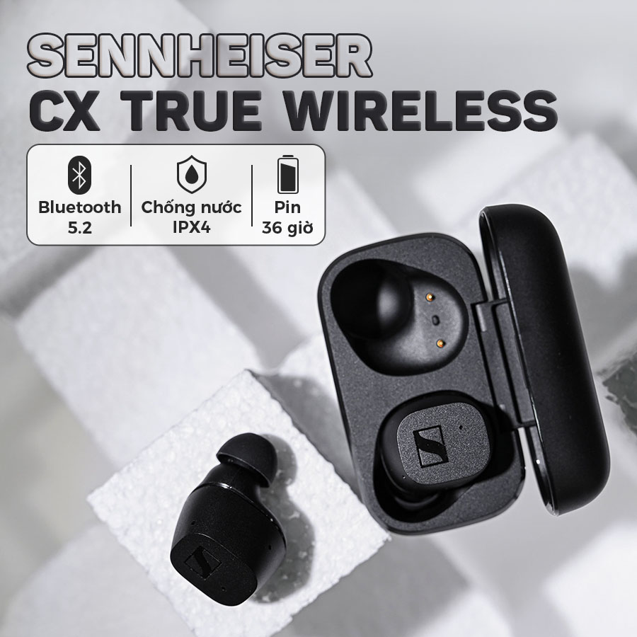 Tai Nghe Sennheiser CX True Wireless (Không Dây, Pin 9 Giờ, IPX4, Bluetooth 5.2)-7