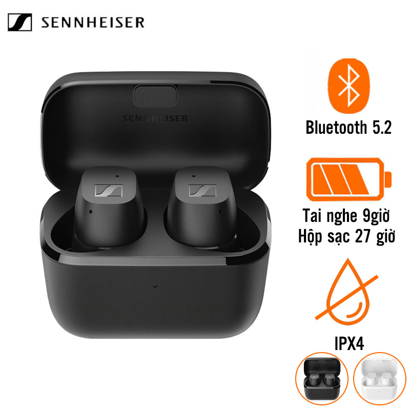 Tai Nghe Sennheiser CX True Wireless (Không Dây, Pin 9 Giờ, IPX4, Bluetooth 5.2)