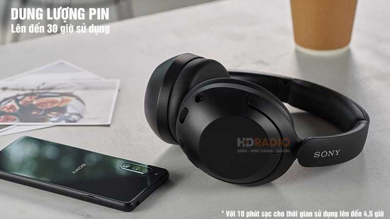  Sony WH-XB910N Cho Thời Gian Sử Dụng Lên Đến 30 Giờ