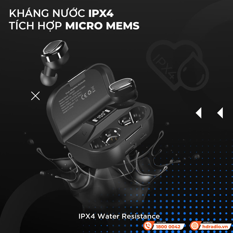 IPX4 Tai nghe Energizer TWS - UB2607