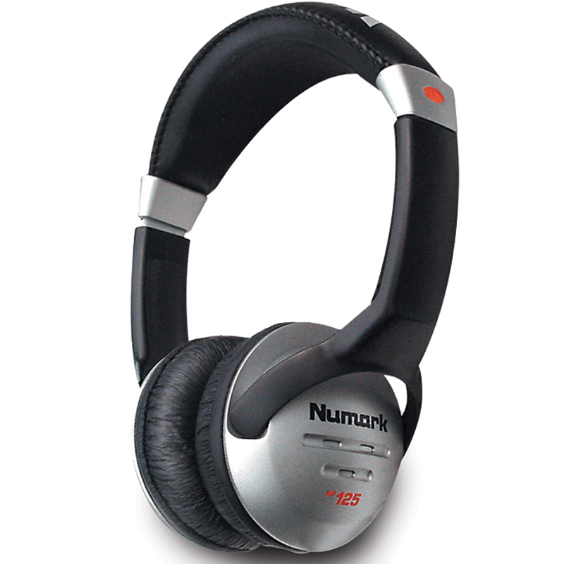 Tai nghe DJ Numark HF125, Chụp tai, TRS đúc khuôn 1/8 inch và bộ chuyển đổi sang 1/4 inch, Mới-2