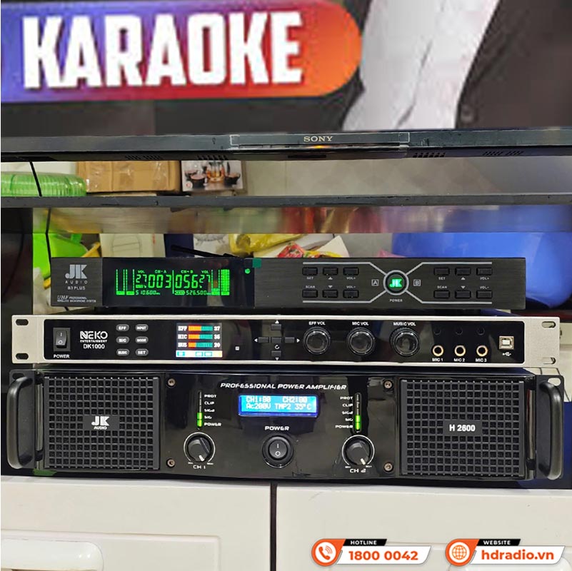 Lắp đặt dàn karaoke gia đình KHD49 trị giá gần 32 triệu cho chị Khanh ở Tân Phú, Hồ Chí Minh