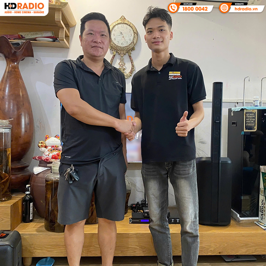Lắp đặt Dàn Karaoke cực hay trị giá gần 45 triệu đồng cho gia đình chị Thu ở Cầu Giấy, Hà Nội