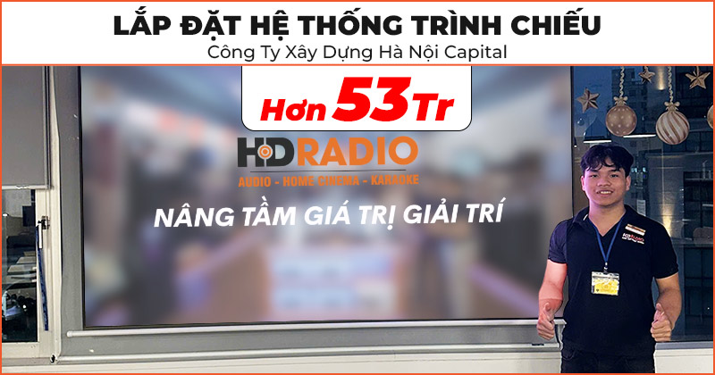 Lắp Đặt Hệ Thống Trình Chiếu Chất Lượng Trị Giá Hơn 53 Triệu Đồng Cho Công Ty Xây Dựng Hà Nội Capital (Jmgo N1s Ultimate,  Jmgo 100 Inch)