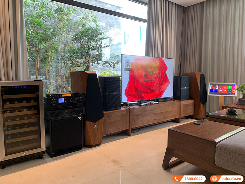 ảnh thực tế dàn âm thanh sử dụng Loa Sub Polk Audio HTS12