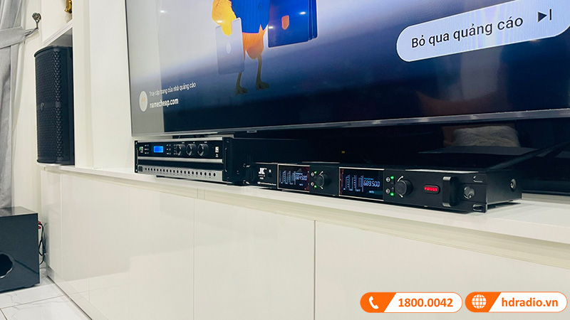 Dàn karaoke Wharfedale HK30 kết hợp sub của anh Danh ở Long Biên, Hà Nội