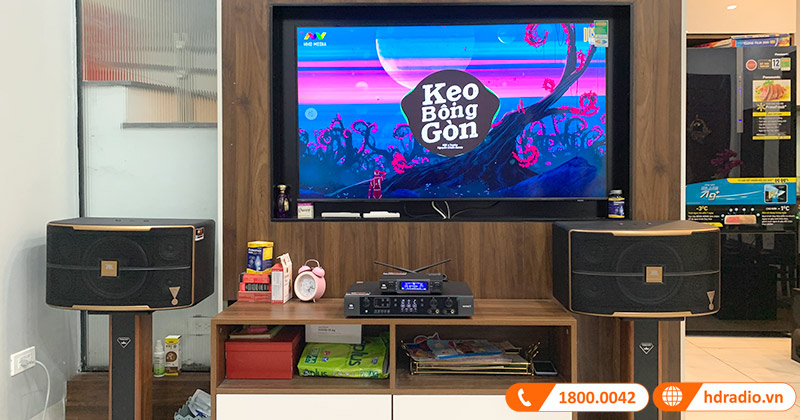 Lắp dàn karaoke HK64 Đỉnh Cao hơn 47 triệu đồng cho anh Đạt ở Tây Hồ, Hà Nội (JBL Pasion 10A, Beyond 3, VM300)