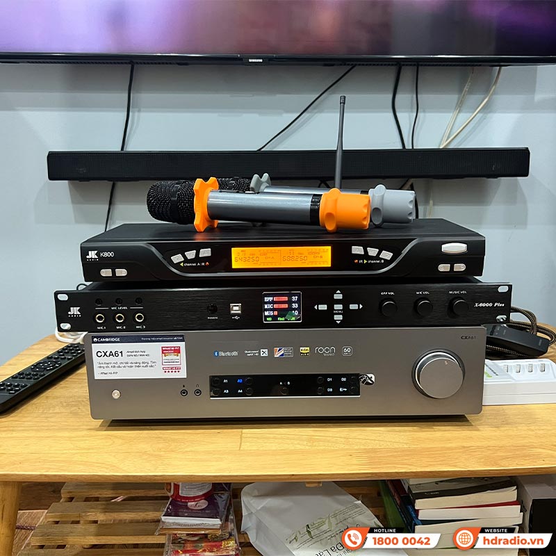 Dàn nghe nhạc và hát Karaoke JBL NK18 ( JBL Studio 690 + Cambridge CXA61 + Micro + Vang Số)-10