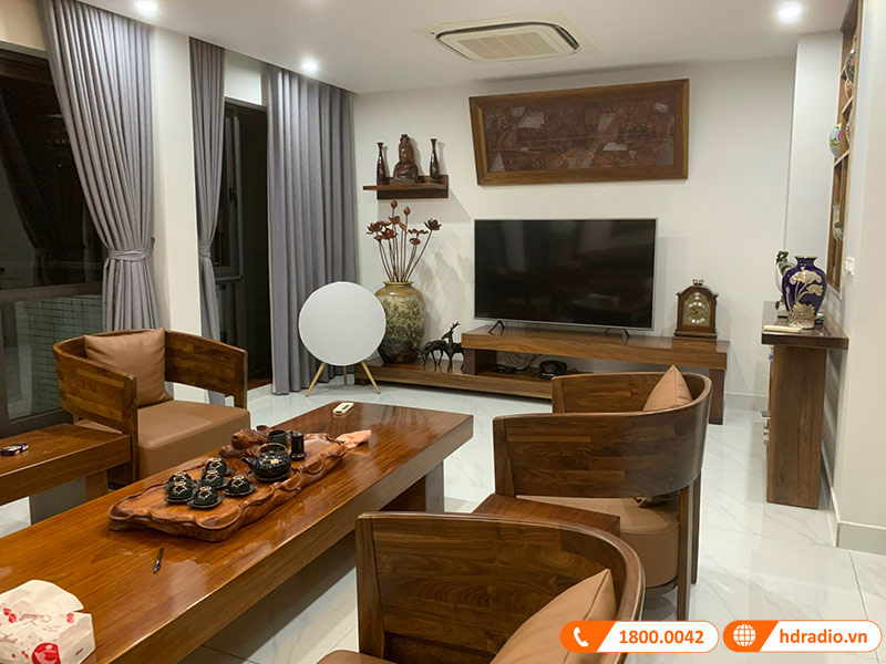 Lắp đặt hệ thống loa B&O Beoplay A9 MK4 gần 80 triệu đồng cho anh Dương ở Cầu Giấy, Hà Nội