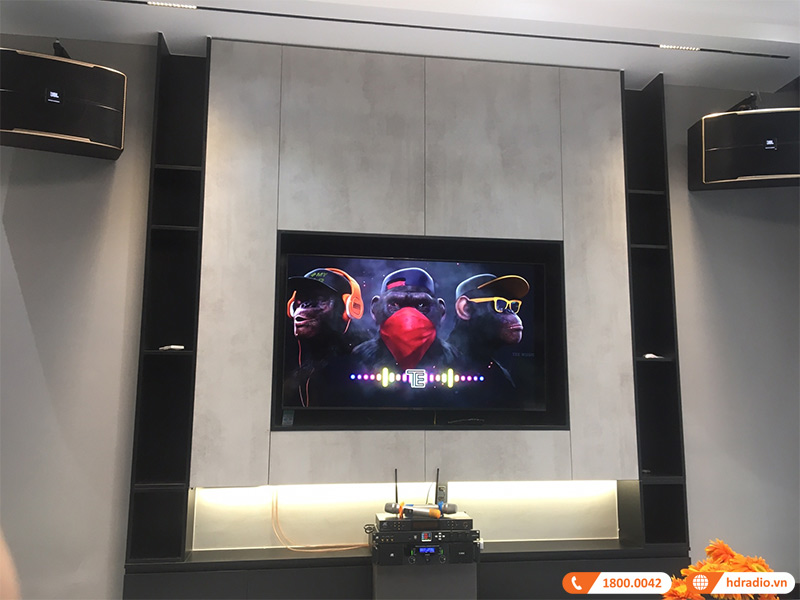 Dan karaoke gia dinh anh Hien