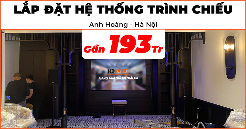 Lắp đặt Hệ thống trình chiếu Cao Cấp trị giá gần 193 triệu đồng cho anh Hoàng ở Quận Hoàn Kiếm, Hà Nội (Samsung LSP9T, Grandview PE-L100)