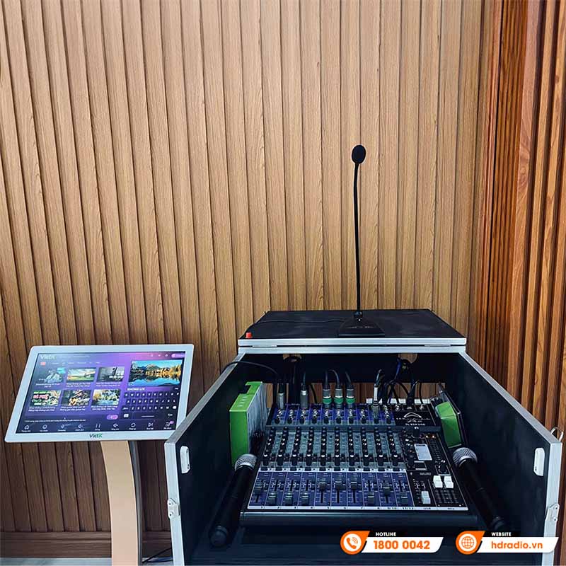 Hệ thống âm thanh hội trường sân khấu tại Trường mầm ngon ngôi sao tương lai