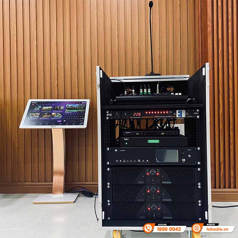 Hệ thống âm thanh hội trường sân khấu tại Trường mầm ngon ngôi sao tương lai