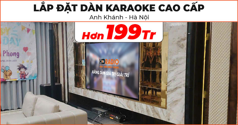 Lắp đặt Dàn karaoke cao cấp cho anh Khánh ở Quận Thanh Xuân, Hà Nội
