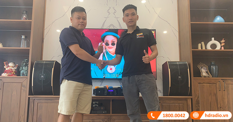 Hoàn thiện dàn karaoke cao cấp có giá hơn 34 triệu đồng cho anh Nghĩa ở Hoàng Mai, Hà Nội (JKaudio H2400, JKaudio X3000 pro, JBL Pasion 10, JKaudio B5 Plus)