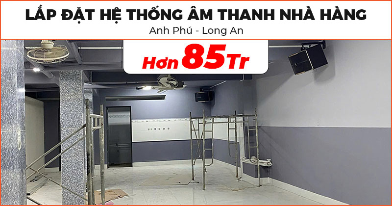 Lắp đặt Hệ thống âm thanh nhà hàng trị giá hơn 85 triệu đồng cho anh Phú ở Tân An, Long An (JBL Pasion 12, Bose 251, JKAudio H2600, H4600, Neko DK1000, Yamaha MG10XU, sub Wharfedale AX15B)