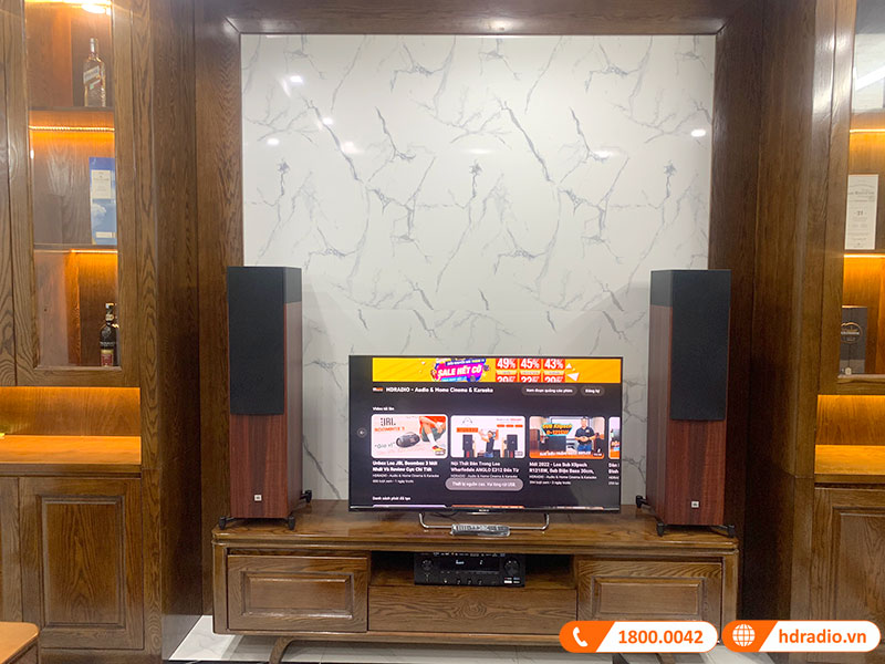 Ảnh thực tế amply Denon DRA-800H tại công trình dàn nghe nhạc của anh Quang ở Nam Từ Liêm, Hà Nội