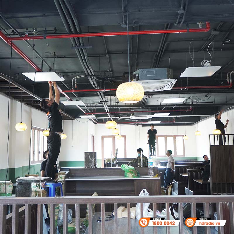 Hệ thống âm thanh nhà hàng chất lượng của anh Sơn ở Văn Giang, Hưng Yên